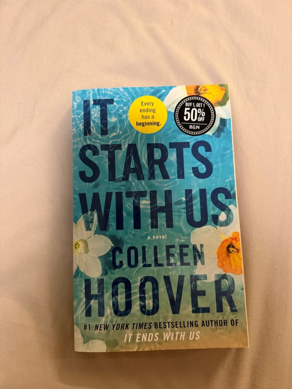 It Starts With Us by - Blue Floral Paperback